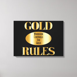 Guld Regler Golden Rule Wall Art Canvastryck