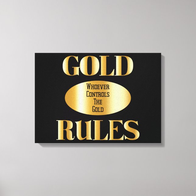 Guld Regler Golden Rule Wall Art Canvastryck (Framsida)