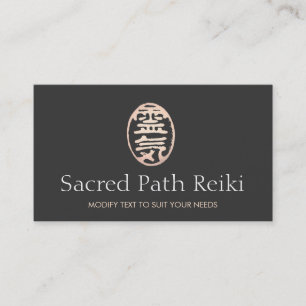 Guld Reiki Master Symbol 2 Visitkort