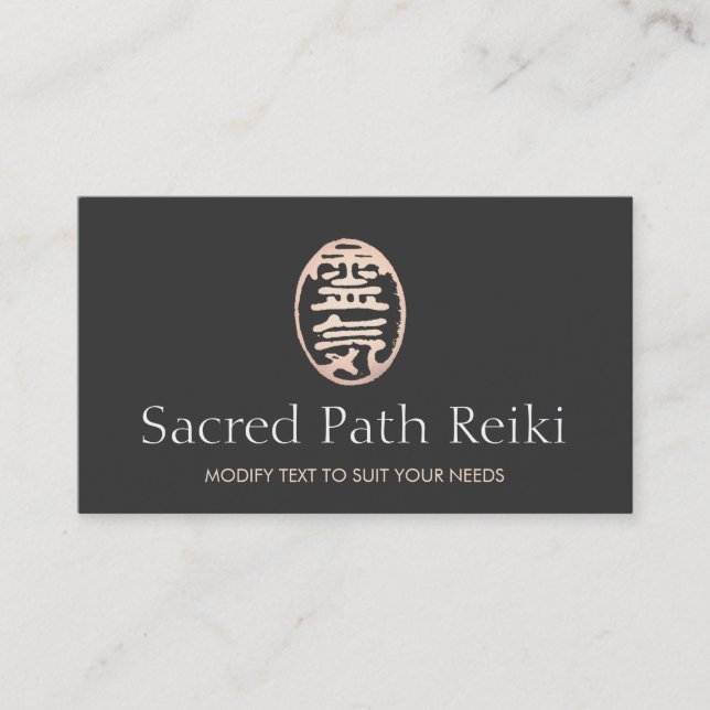 Guld Reiki Master Symbol 2 Visitkort (Framsida)
