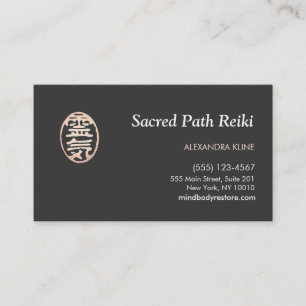 Guld Reiki Master Symbol Visitkort