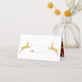 Guld Reindeer | Jul | Bröllop-platskort Placeringskort