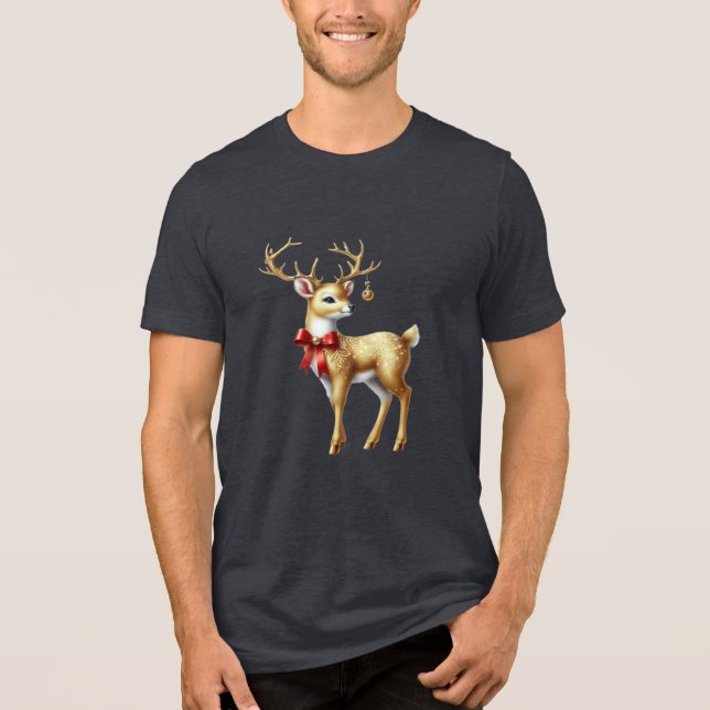 Guld Reindeer Manar-Shirt T Shirt (Framsida)