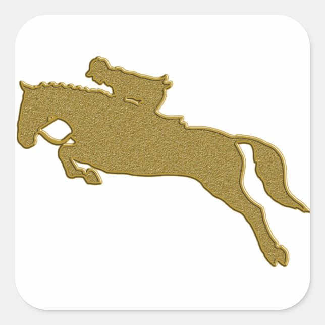 Guld Reiten Klistermärke (Framsida)
