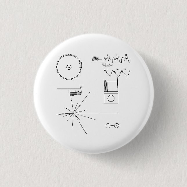 Guld- rekord för NASA-Voyager Knapp (Framsida)