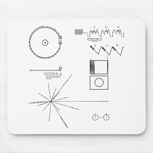 Guld- rekord för NASA-Voyager Musmatta (Framsidan)