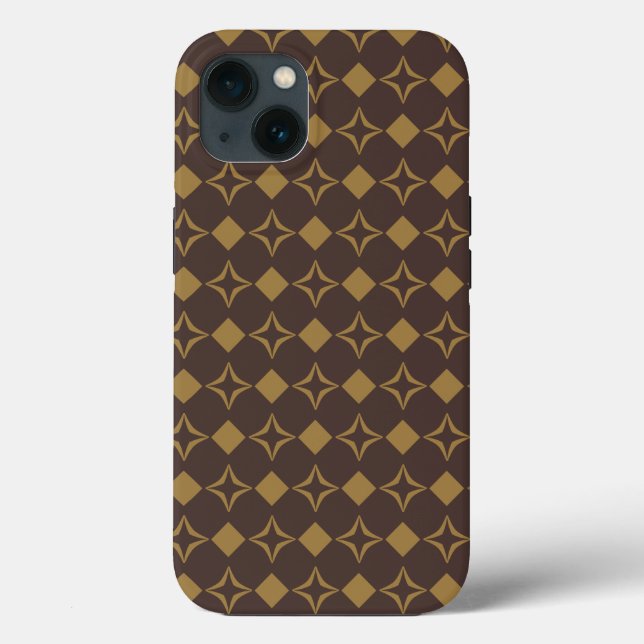 Guld rektanglar Mönster Case-Mate iPhone fodral (Baksida)