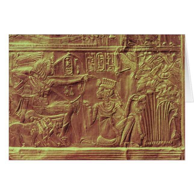 Guld- relikskrin, Tutankhamuns skatt Hälsningskort (Framsidan Horizontal)