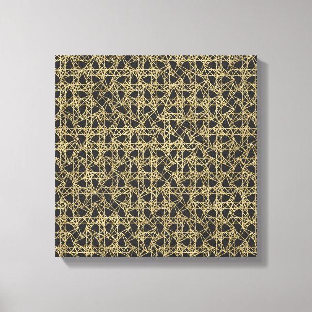 Guld Repa Grå/Mörk Modern Glamour Mode Canvastryck (Framsida)