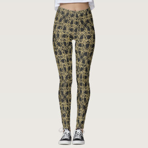 Guld Repa Gyllene Modern Glamour Unik Chic Leggings