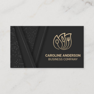 Guld Restaurant Logotyp Visitkort