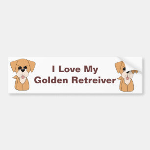 Guld- Retreiver bildekal