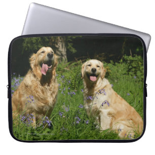 Guld- Retreivers i gräs Laptop Sleeve