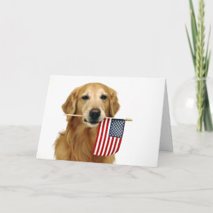 Guld- Retriever 4th Juli Kort