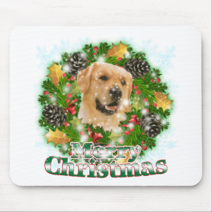 Guld- Retriever för god jul Musmatta