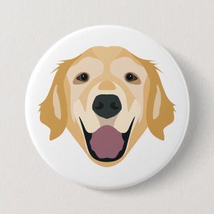 Guld- Retriever för illustration Knapp