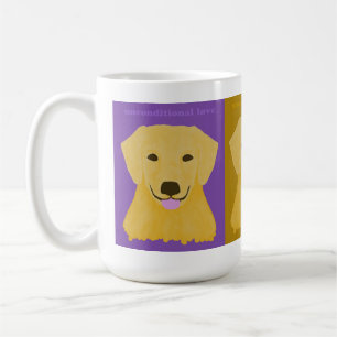 Guld- Retriever för ovillkorlig kärlek Kaffemugg