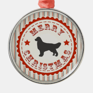Guld- Retriever för Retro jul Julgransprydnad Metall