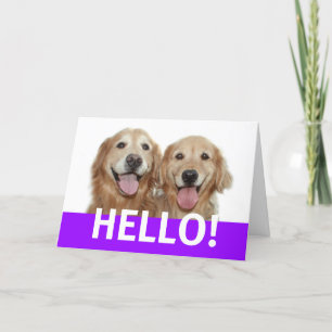 Guld Retriever Hej Greeting Card Kort