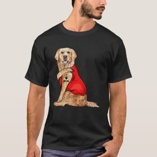 guld retriever hund jag älskar mamma tatuering t shirt