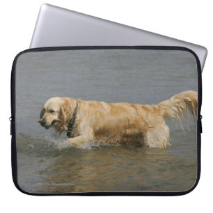 Guld- Retriever i vatten Laptop Sleeve