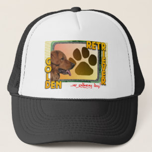 GULD- RETRIEVER! INGEN DET VANLIGAHUND! TRUCKERKEPS