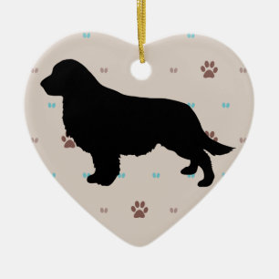 Guld- Retriever Julgransprydnad Keramik