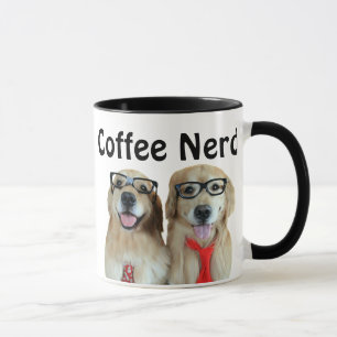 Guld- Retriever med Nerdexponeringsglas Mugg