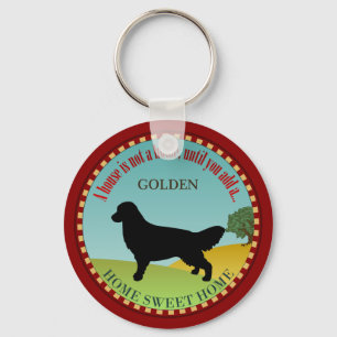 Guld- Retriever Nyckelring