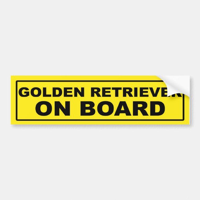 Guld- Retriever ombord Bildekal (Framsidan)