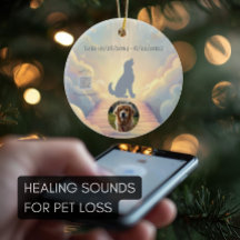 Guld Retriever Regnbågsbron Minnesornament