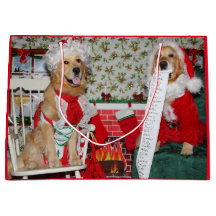 Guld- Retriever Santa och Fru Claus
