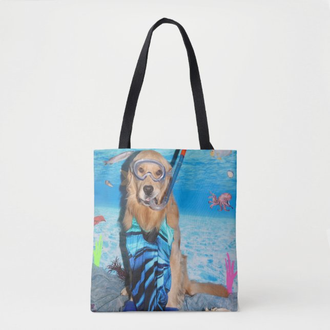 Guld- Retriever Snorkeler Tygkasse (Framsida)