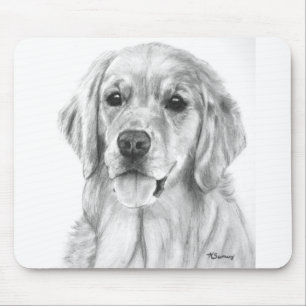 Guld- Retriever som drar Mousepad Musmatta