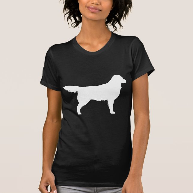 Guld- Retriever (vit) T-shirt (Framsida)