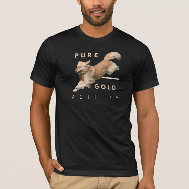Guld- RetrieverAgilityT-tröja 'PureGold Tee Shirt (Framsida)