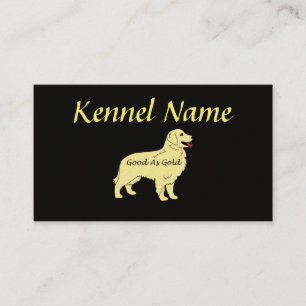 Guld- Retrieveravelsdjurvisitkort Visitkort