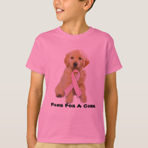 Guld- Retrieverbröstcancer lurar T-tröja Tee