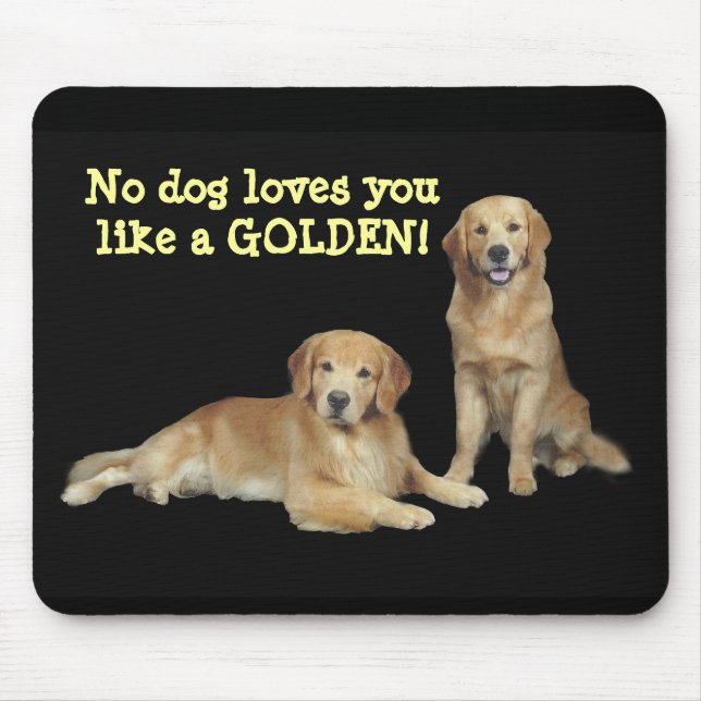 Guld- Retrieverfar & Son Mousepad Musmatta (Framsidan)