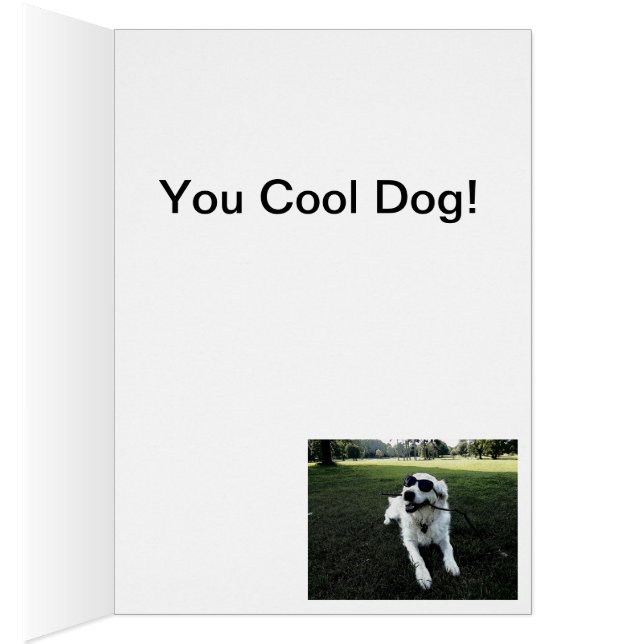 Guld- Retrieverfödelsedagkort Hälsningskort (Insidan (Höger))