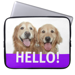 Guld- Retrieverhejlaptop sleeve