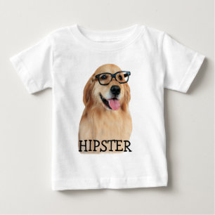 Guld- RetrieverHipsterNerd Tee Shirt
