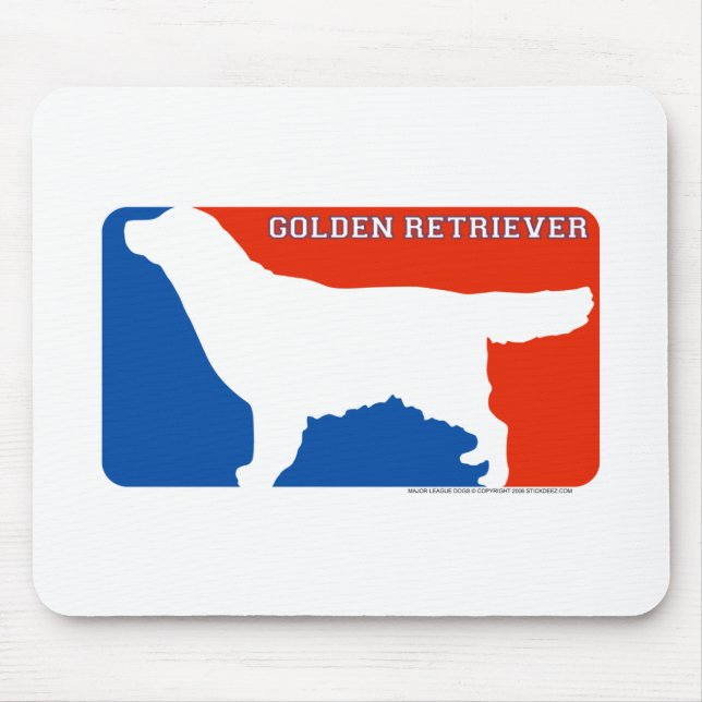 Guld- Retrieverhögre seriehund Mousepad Musmatta (Framsidan)