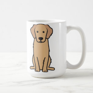 Guld- Retrieverhundtecknad Kaffemugg