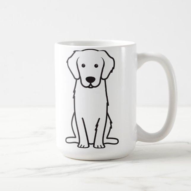 Guld- Retrieverhundtecknad Kaffemugg (Höger)