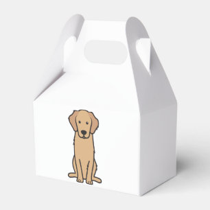 Guld- Retrieverhundtecknad Presentaskar