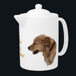 Guld- Retrieverhundtekanna<br><div class="desc">" Är liv guld-" aktier avbilda med en guld- Retrieverhund på denna tekanna. Texten är på ett separat lagrar och kan lätt ändras eller avlägsnas.</div>