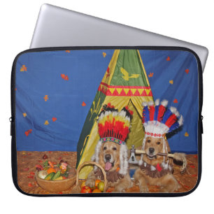 Guld- Retrieverindianer Laptop Fodral