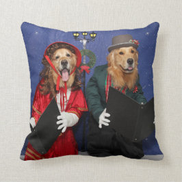 Guld- RetrieverjulCarolers Kudde