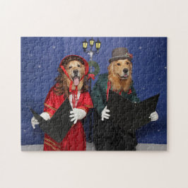 Guld- RetrieverjulCarolers Pussel